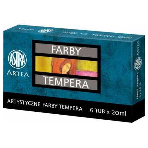 Farby Tempera Astra Artea, 6 kolorów x 20ml - 3